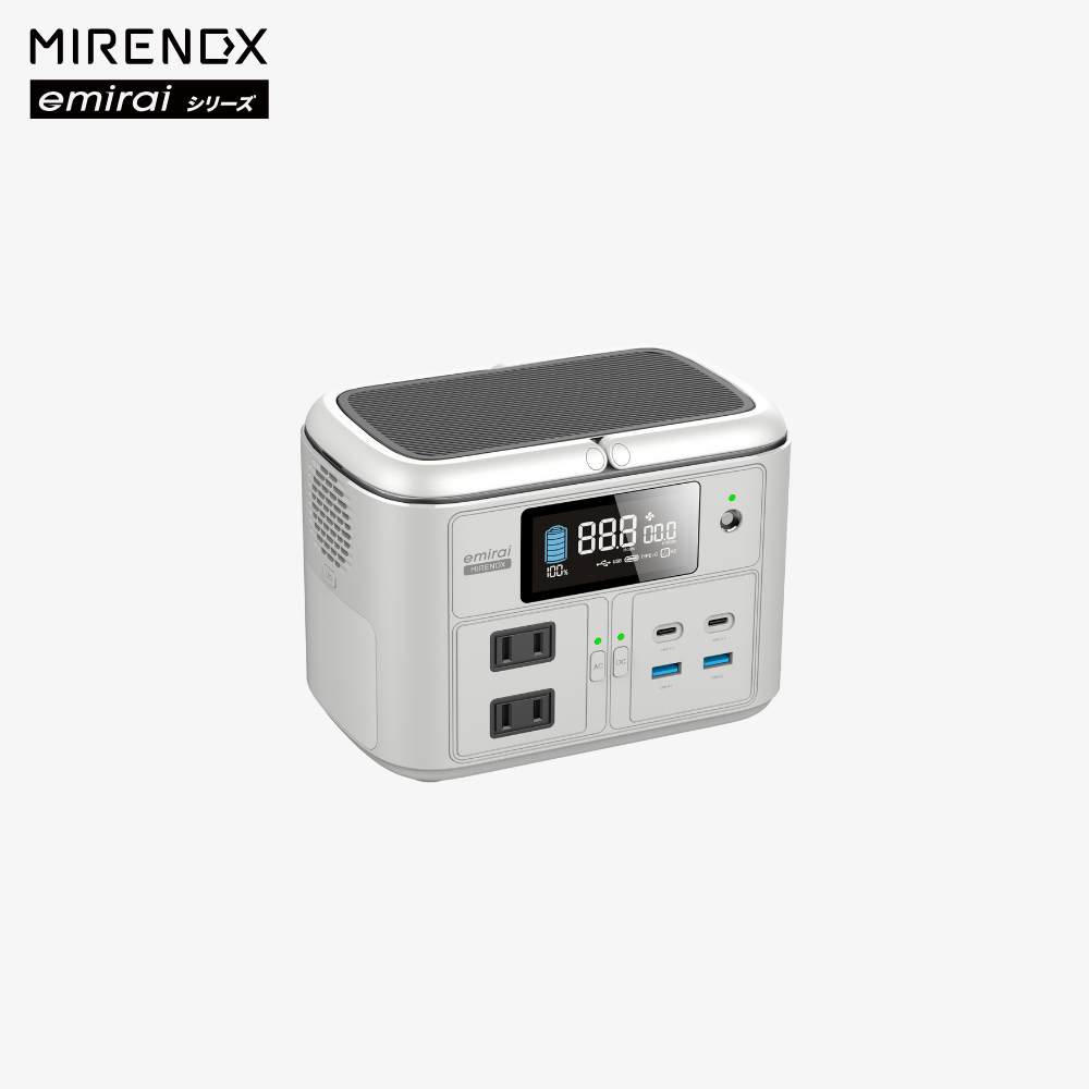 MIRENEX emirai NEX430 ポータブル電源 側面 デザイン