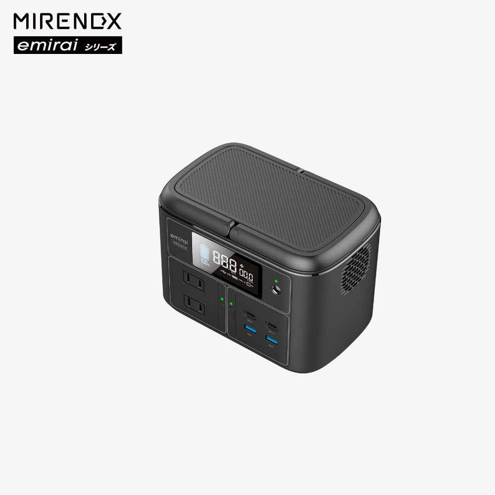 MIRENEX emirai NEX430 ポータブル電源 側面 デザイン